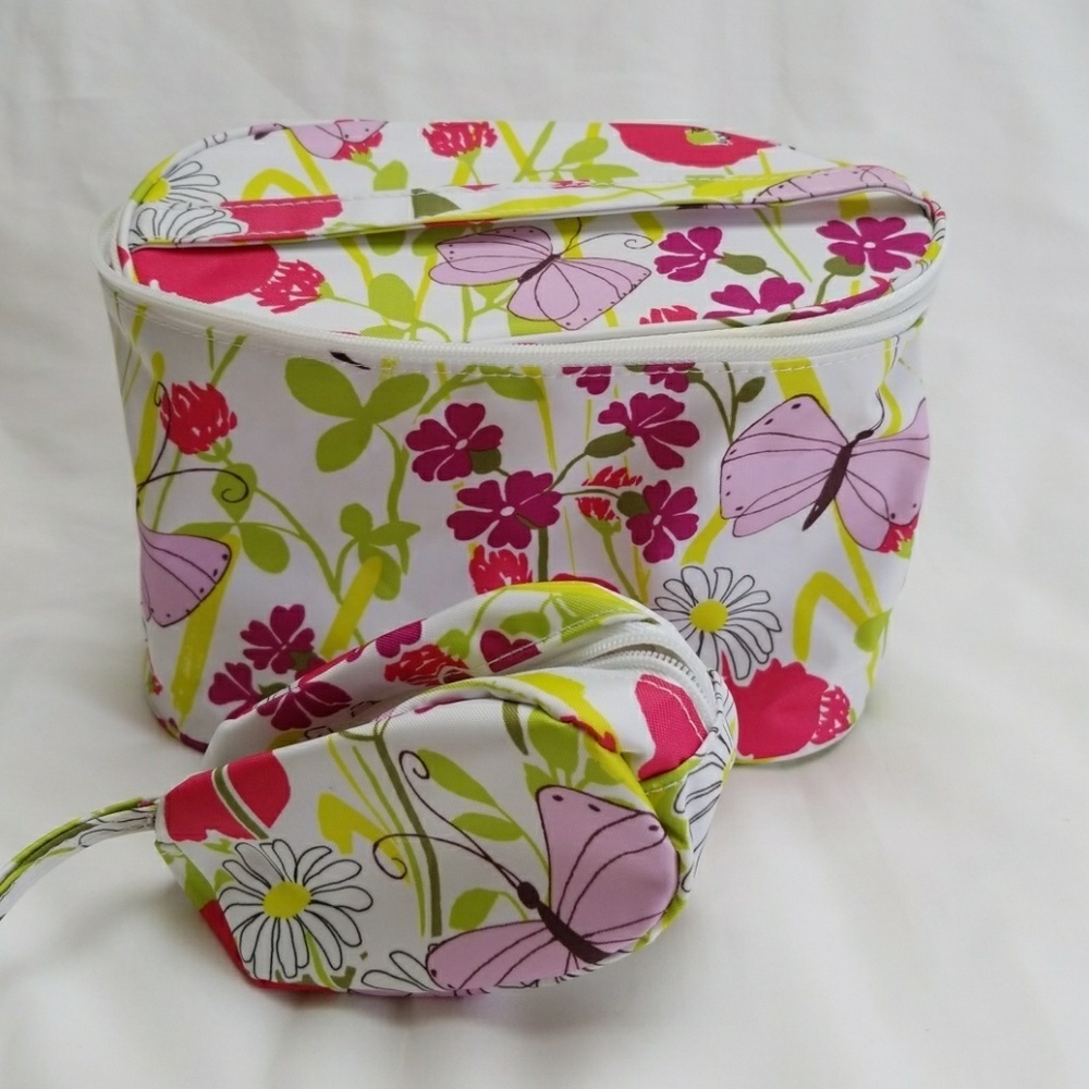 Clinique butterfly cosmetic Cases set of two